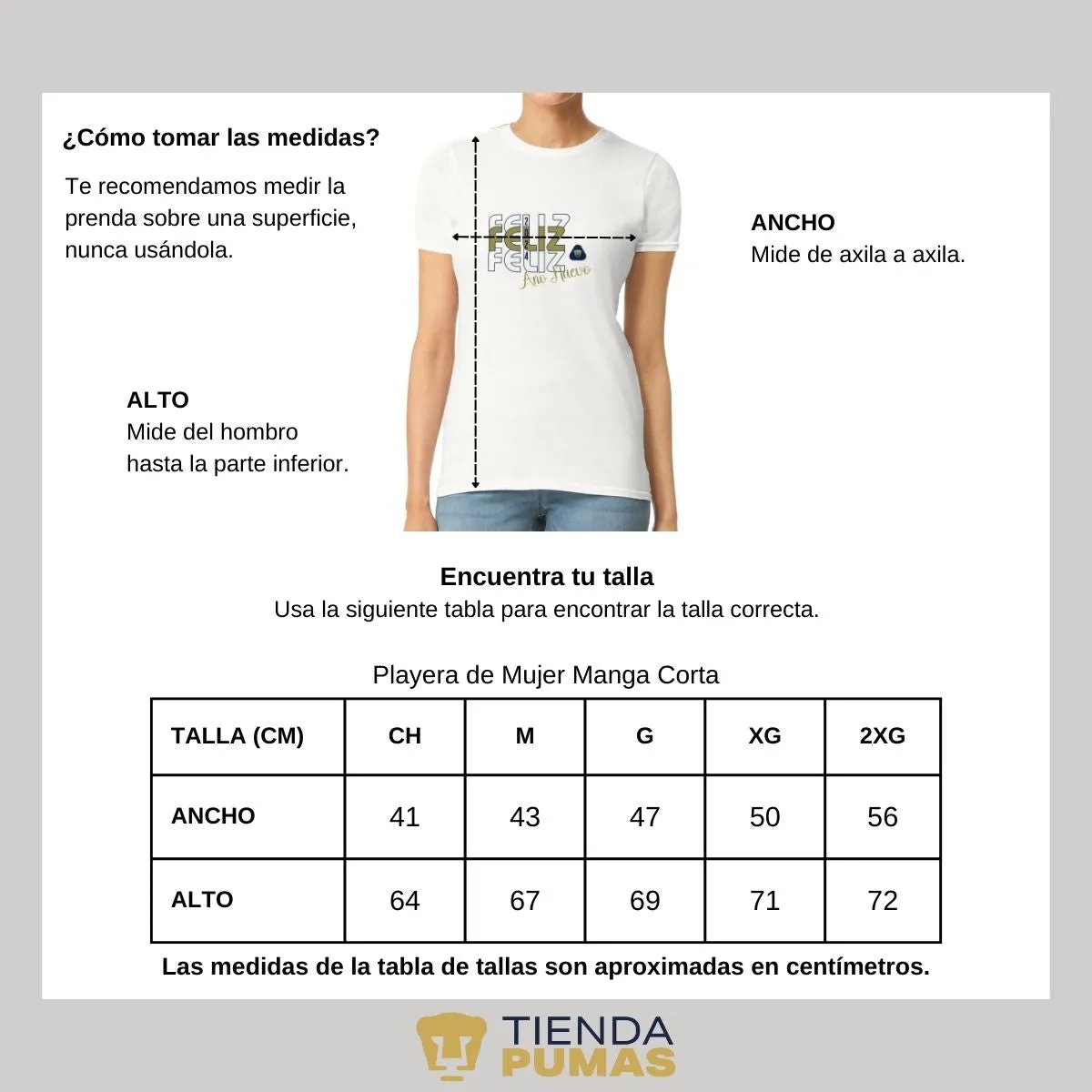 Playera Navideña Mujer Pumas UNAM Nuevo Año