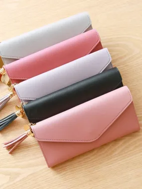 Portefeuille ou Pochette très féminine 2 modèles au choix, long ou court (8 coloris)