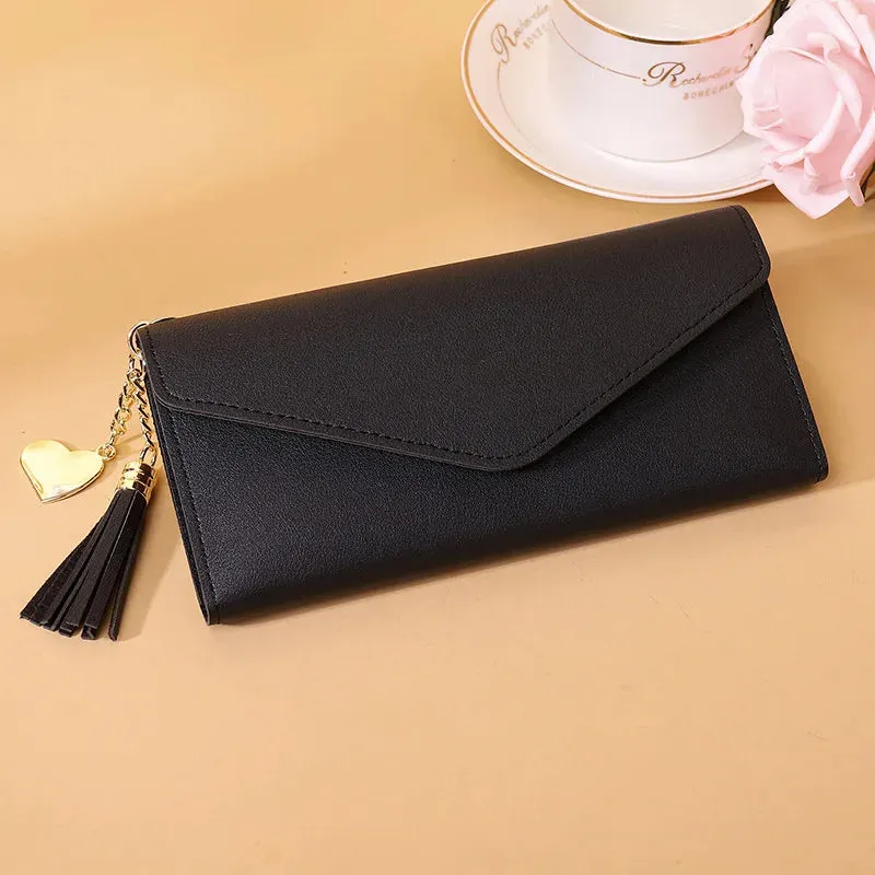 Portefeuille ou Pochette très féminine 2 modèles au choix, long ou court (8 coloris)