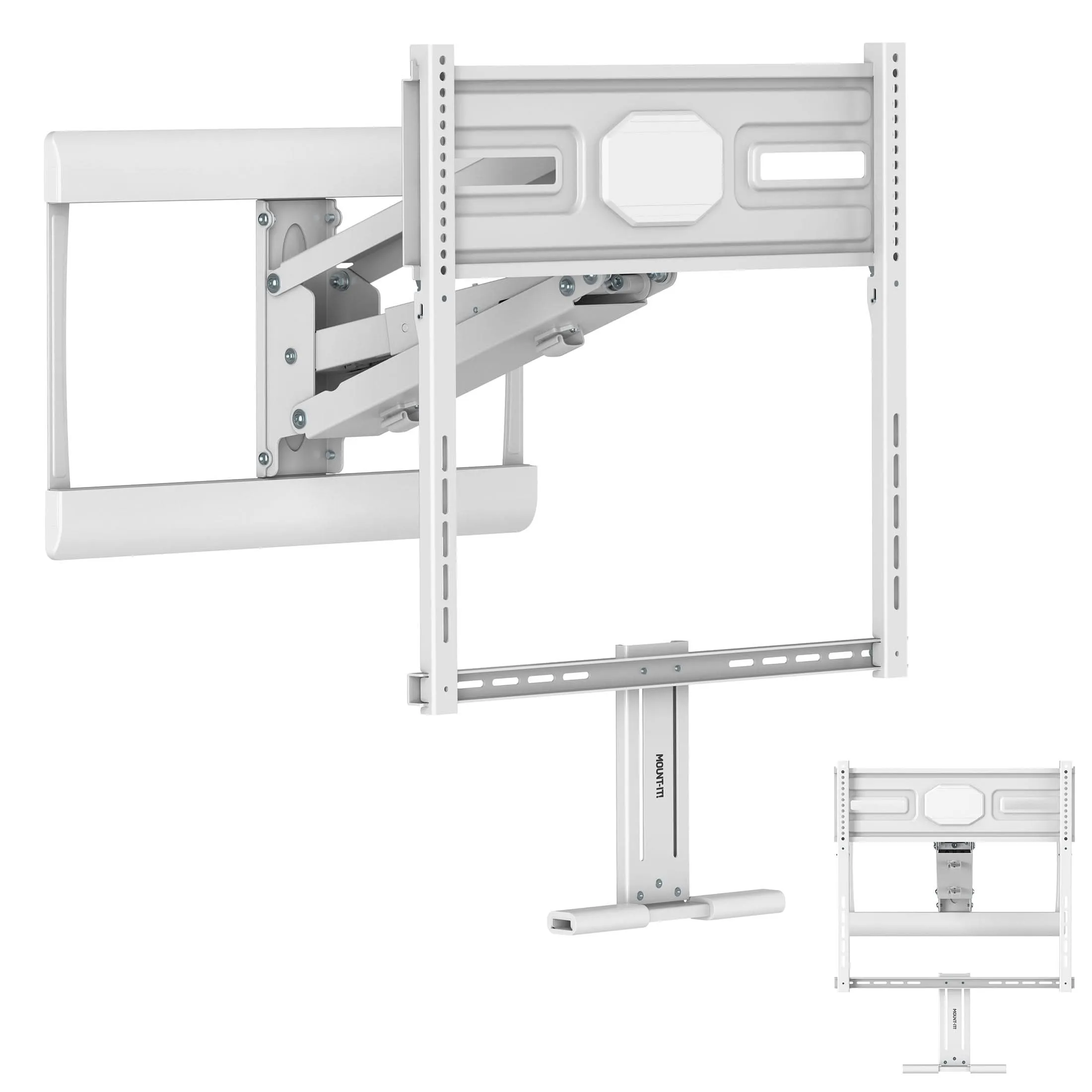 Pull-Down Fireplace TV Mount with Spring Arm