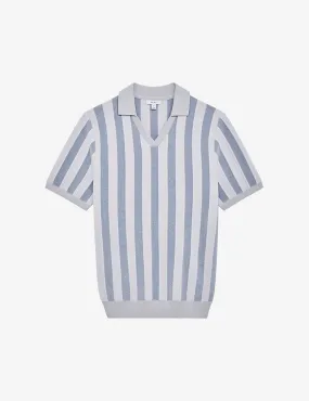 REISS Cromer striped woven polo shirt