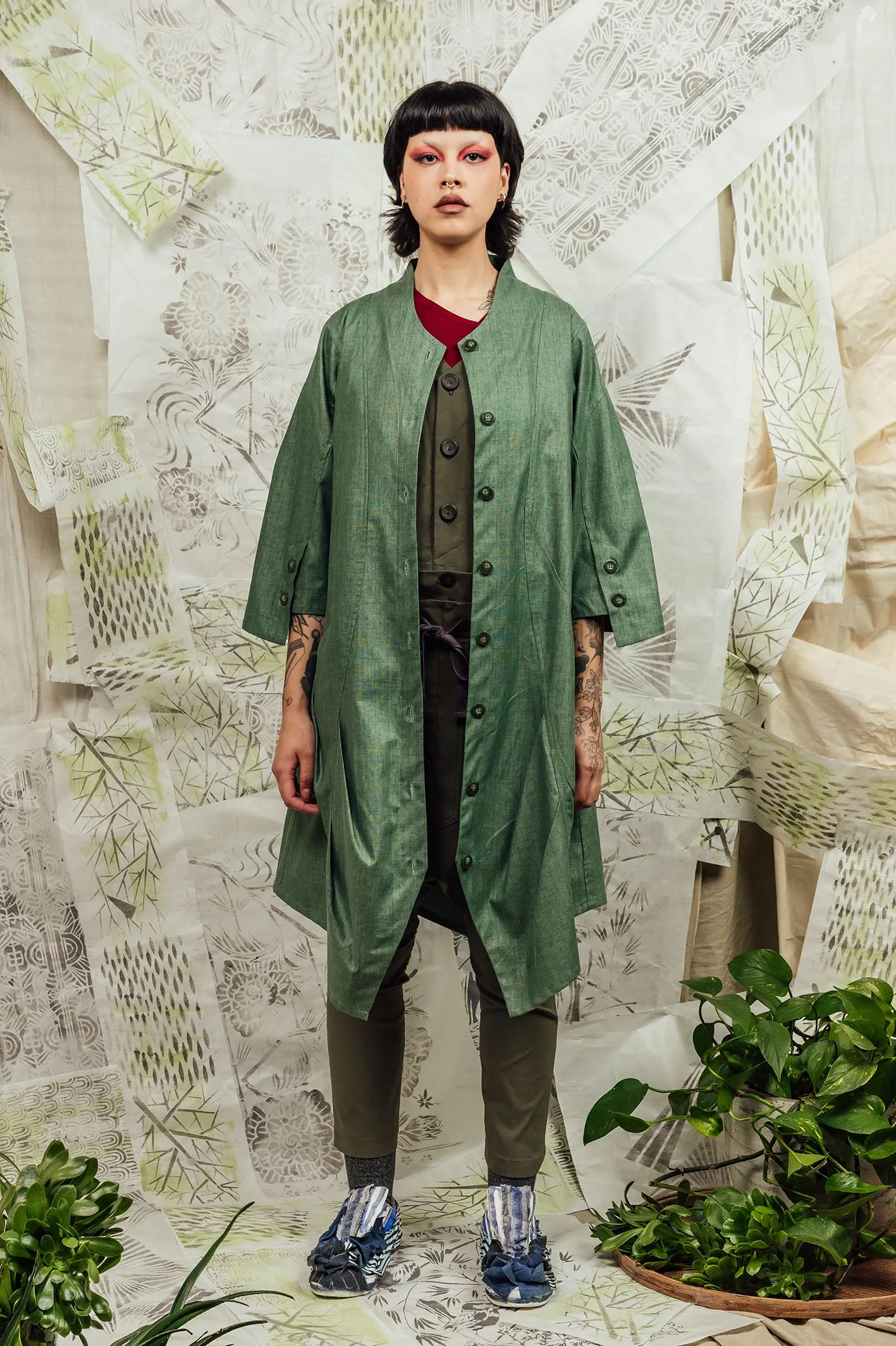 SL24 TAO LONG SHIRT - CELADON