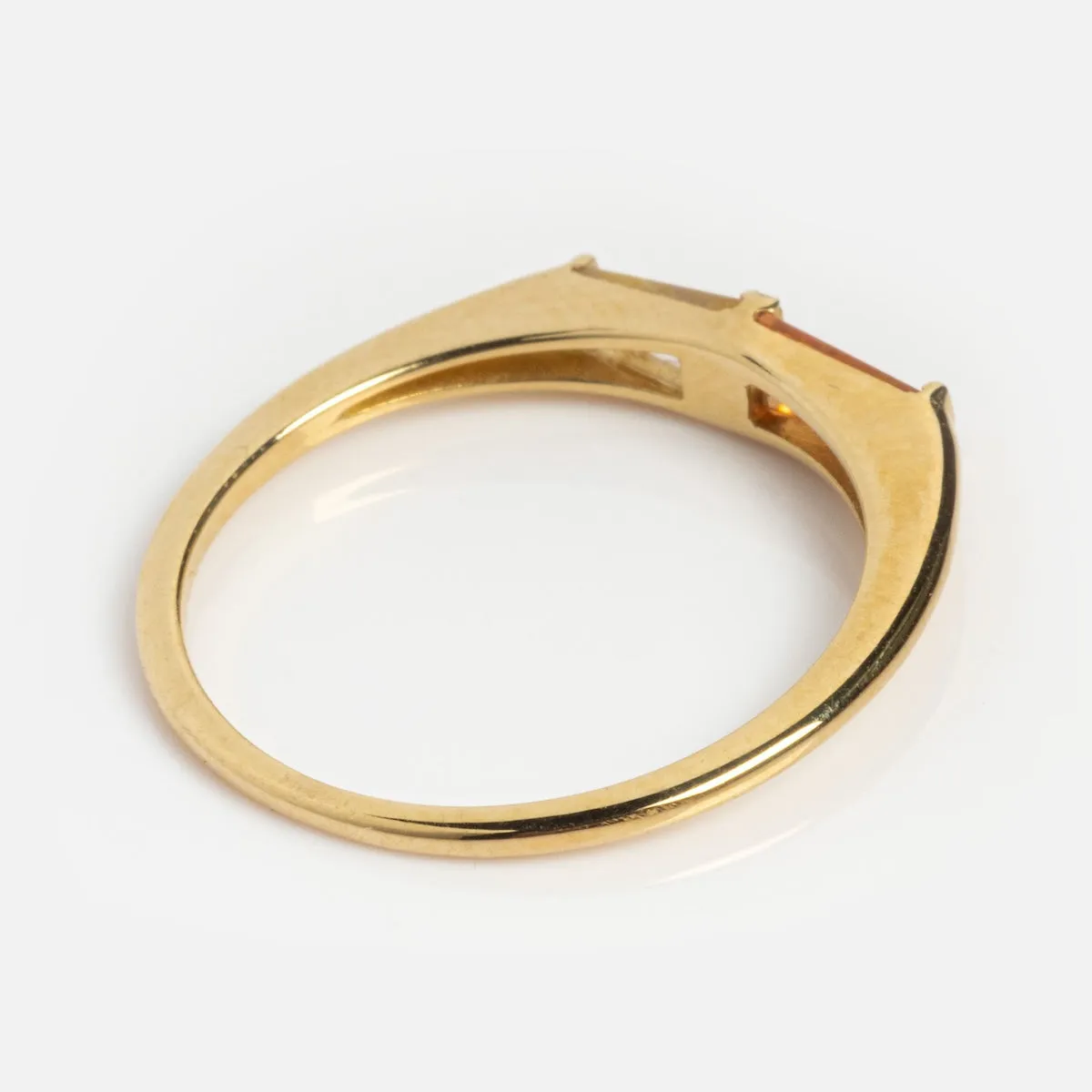 Solid Gold Toi et Moi East West Ring