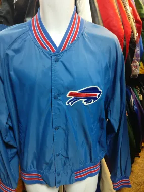 Vintage 80s BUFFALO BILLS NFL Chalk Line Windbreaker Nylon Jacket XL